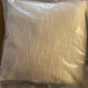 Textured Cream/Tan Throw Pillow